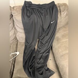 Nike Black Athletic Dri-FIT Pants with Gray Logo